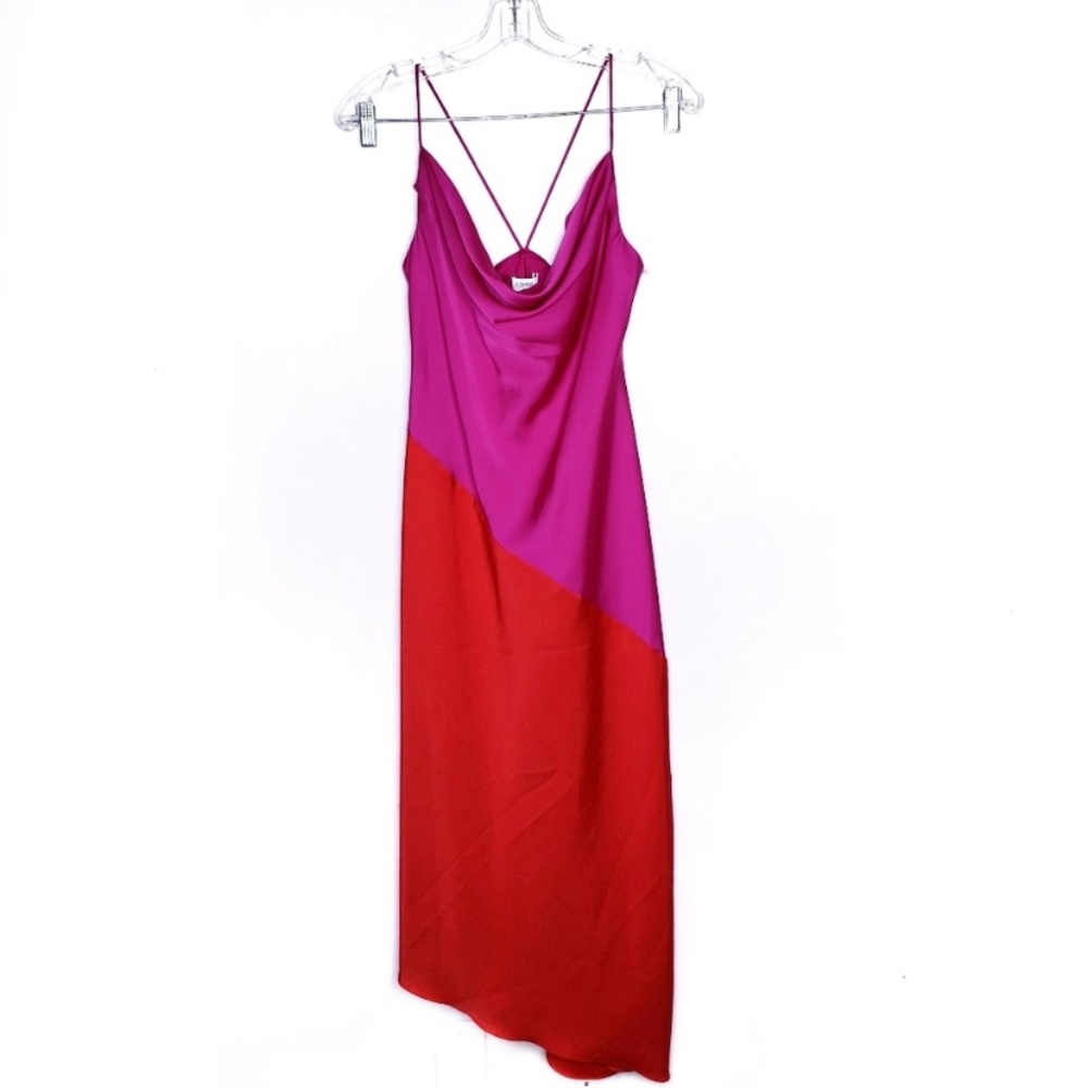 NWT CUSHNIE x Target Two Tone Midi  Slip Dress - Picture 4 of 5